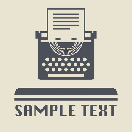 Typewriter icon or signのイラスト素材