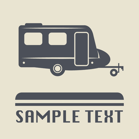 Camper icon or signのイラスト素材