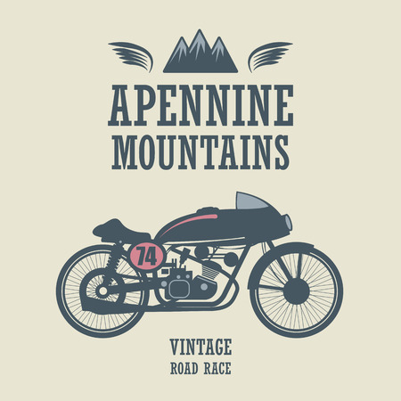 Vintage Motorcycle labelのイラスト素材