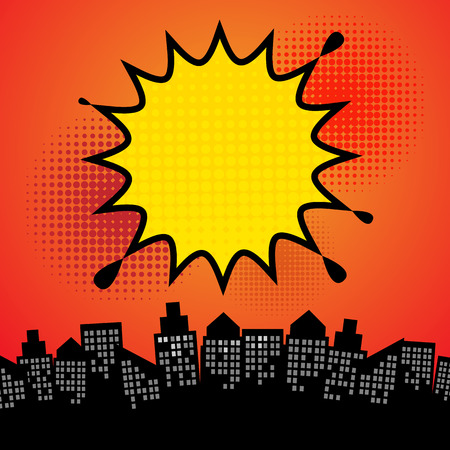 Comic book explosion abstractのイラスト素材