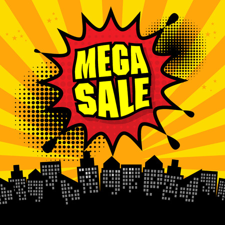 Mega sale designのイラスト素材