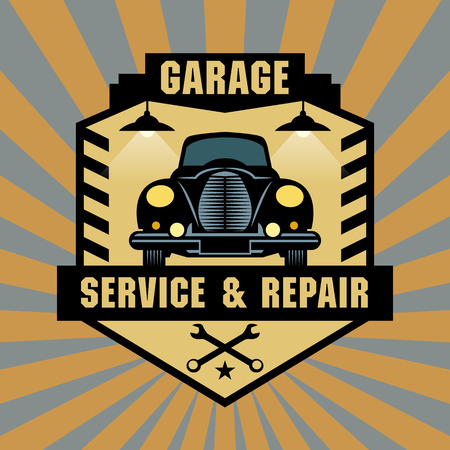 Vintage Garage signのイラスト素材