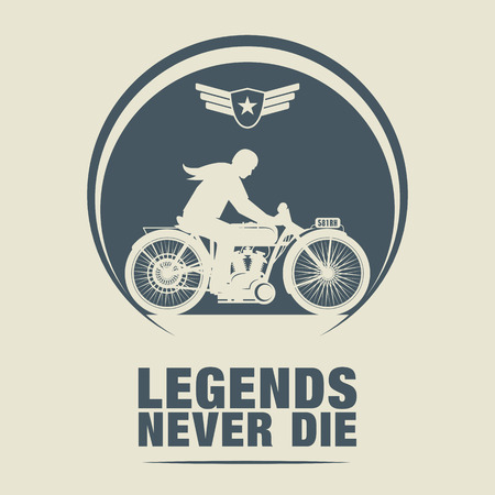 Vintage Motorcycle labelのイラスト素材