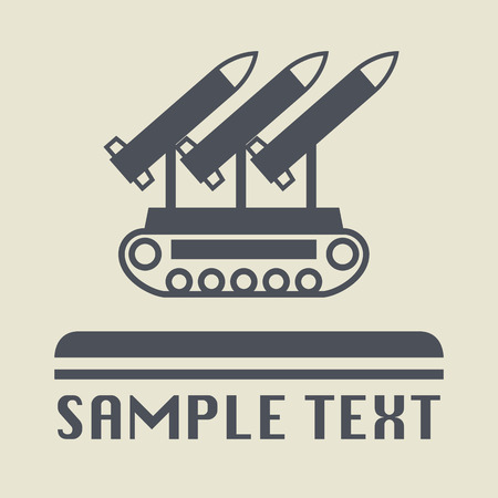 Ballistic missile icon or signのイラスト素材