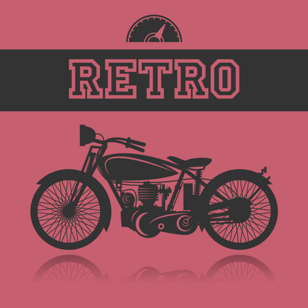 Vintage Motorcycle labelのイラスト素材