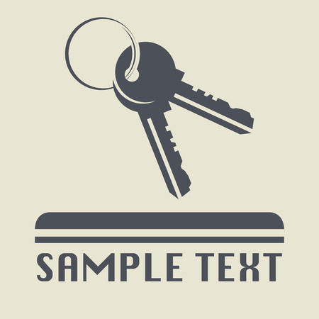 Keys icon or sign, vector illustrationのイラスト素材