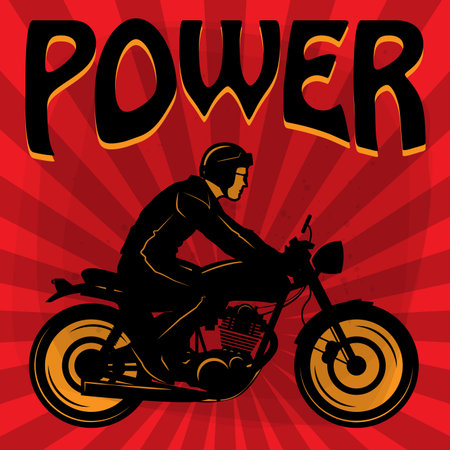 Vintage Motorcycle poster, vector illustrationのイラスト素材