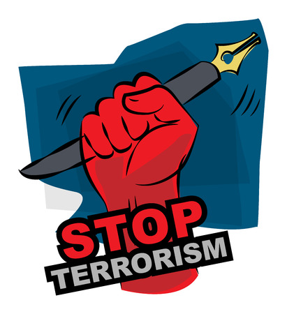 Stop Terrorism symbol, vectorのイラスト素材
