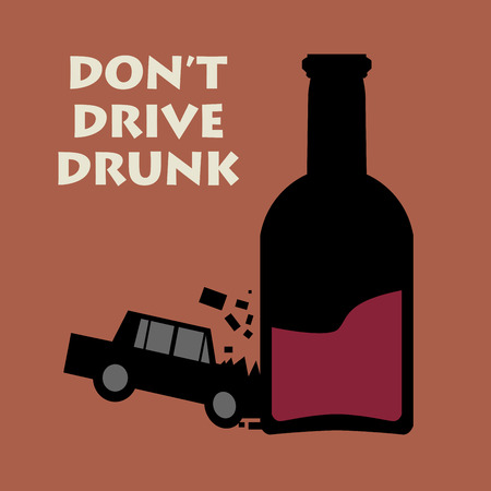 Don't drive drunk, vector illustrationのイラスト素材