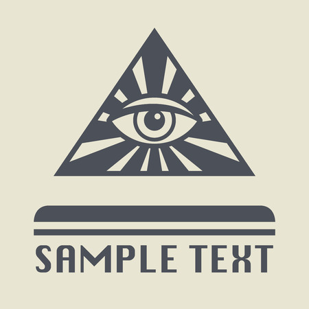 Eye Of Providence icon or sign, vector illustrationのイラスト素材