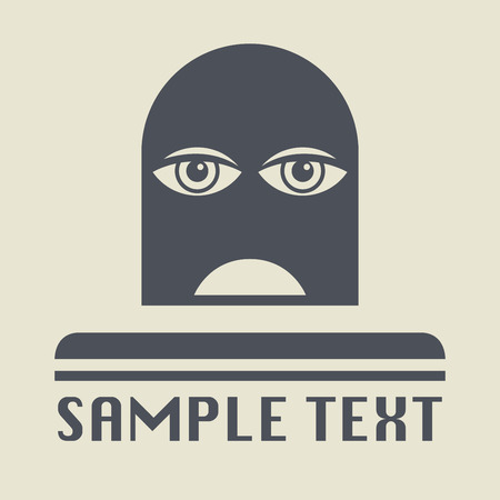 Terrorist icon or sign, vector illustrationのイラスト素材