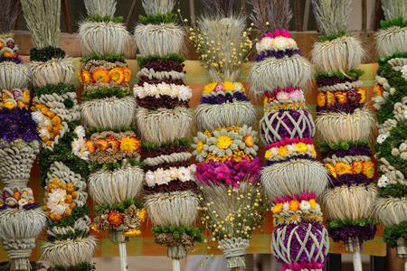 VILNIUS, LITHUANIA - MARCH 7: Traditional palm bouquets in annual traditional crafts fair - Kaziuko fair on Mar 7, 2015 in Vilnius, Lithuaniaのeditorial素材