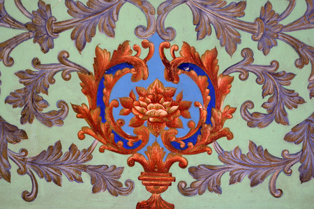 SHIRAZ  APRIL 15: Painted wall oriental ornaments from Qavam House Narenjestan e Ghavam  in Shiraz Iran on April 15 2015. Qavam House is a traditional and historicalのeditorial素材