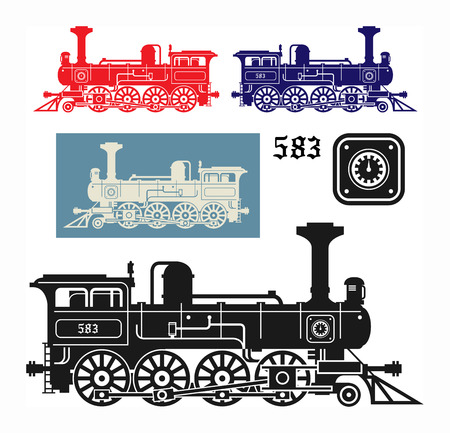 Locomotive, vector illustrationのイラスト素材