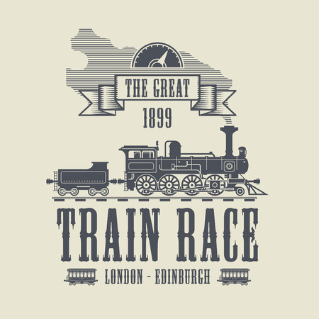 Train Race abstract, vector illustrationのイラスト素材