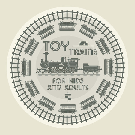 Toy Trains design, vector illustrationのイラスト素材