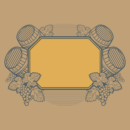 Vintage wine label, vector illustrationのイラスト素材