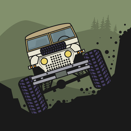 Off-road vehicle, vector illustrationのイラスト素材