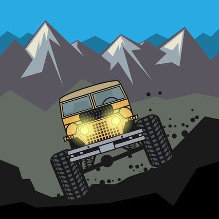Off-road vehicle, vector illustrationのイラスト素材