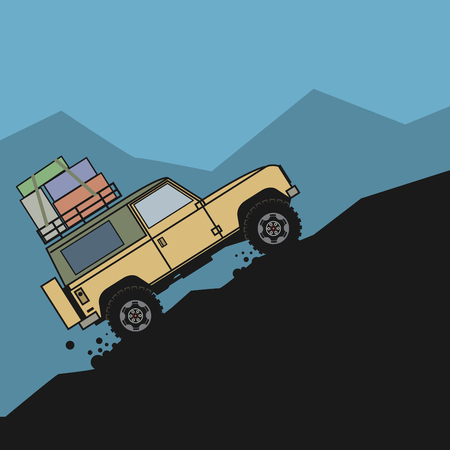 Off-road vehicle, vector illustrationのイラスト素材