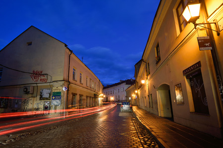 VILNIUS, LITHUANIA - SEPTEMBER 29: The Old Town of Vilnius on September 29, 2015 in Vilnius, Lithuania. In 1994 the Vilnius Old Town was included in the UNESCO World Heritage List.のeditorial素材