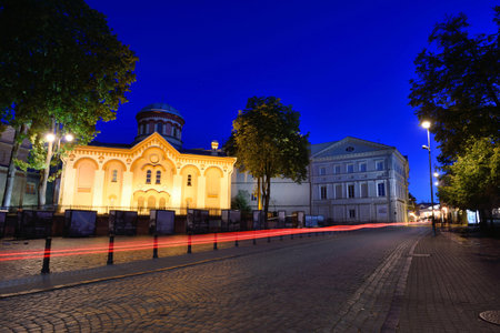 VILNIUS, LITHUANIA - OCTOBER 06: The Old Town of Vilnius on October 06, 2015 in Vilnius, Lithuania. In 1994 the Vilnius Old Town was included in the UNESCO World Heritage List.のeditorial素材