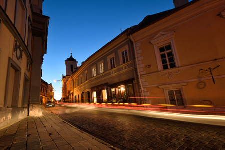 VILNIUS, LITHUANIA - OCTOBER 06: The Old Town of Vilnius on October 06, 2015 in Vilnius, Lithuania. In 1994 the Vilnius Old Town was included in the UNESCO World Heritage List.のeditorial素材