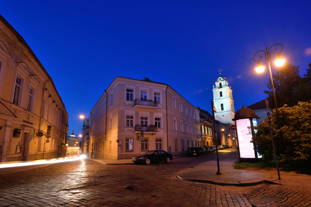 VILNIUS, LITHUANIA - OCTOBER 06: The Old Town of Vilnius on October 06, 2015 in Vilnius, Lithuania. In 1994 the Vilnius Old Town was included in the UNESCO World Heritage List.のeditorial素材