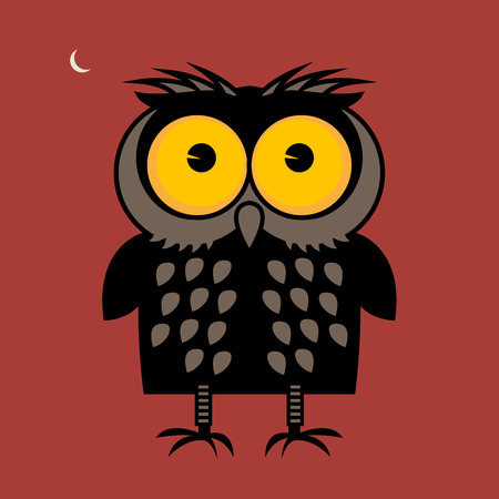 Owl, vector illustrationのイラスト素材