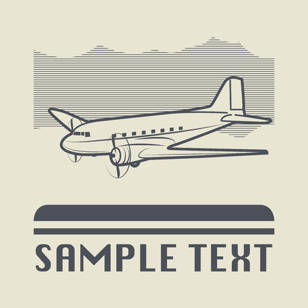 Airplane icon or sign, vector illustrationのイラスト素材