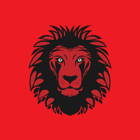 Lion head, vector illustrationのイラスト素材