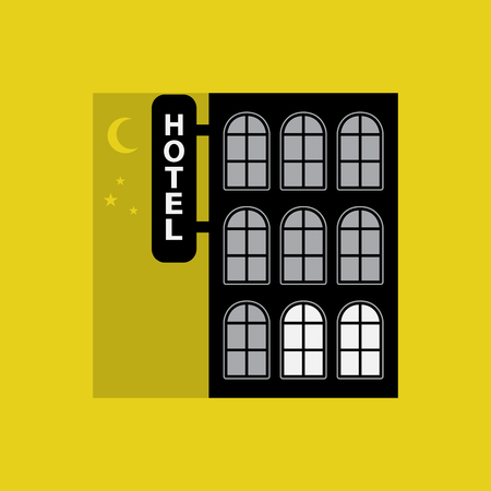 Abstract Hotel sign or symbol, vector illustrationのイラスト素材