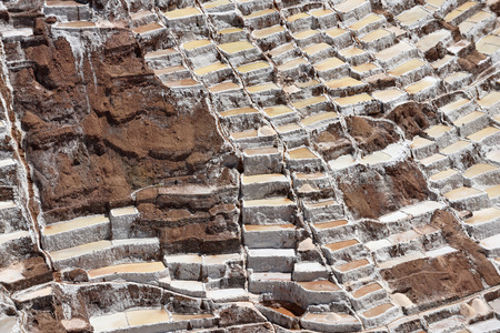 Terraced salt pans also known as "Salineras de Maras", among the most scenic travel destination in Cusco Region, Peru, South America.のeditorial素材