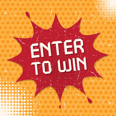 Speech Bubble in Pop-Art Style, business concept with text Enter to Winのイラスト素材