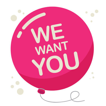 We Want You, Poster or Banner Abstract Design, vector illustrationのイラスト素材