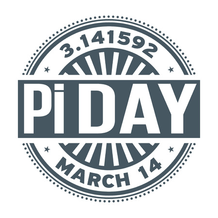 Pi Day, March 14, rubber stamp, vector Illustrationのイラスト素材