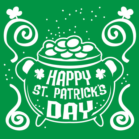 St. Patricks Day green Background, vector illustrationのイラスト素材