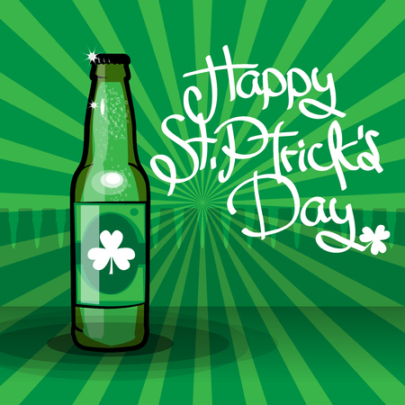 St. Patricks Day Green Beer Background, vector illustrationのイラスト素材