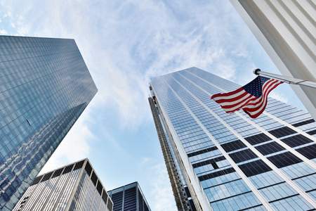 Modern Business Office Buildings, New York Cityのeditorial素材