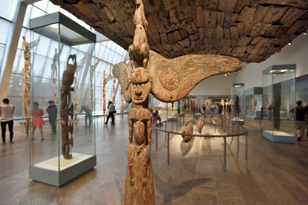 NEW YORK CITY, USA - AUG. 24: Unidentified people visit Metropolitan Museum of Art on August 24, 2017 in New York City, NY. Metropolitan Museum of Art is the most visited museum in the USAのeditorial素材