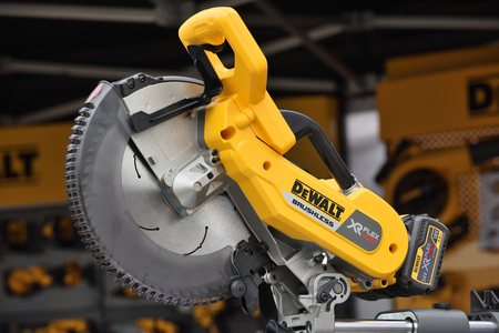 Vilnius, Lithuania - April 25: DeWalt power tool on April 25, 2018 in Vilnius Lithuania. DeWalt is an American worldwide brand of power tools and hand tools for the construction.のeditorial素材