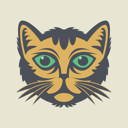 Cat head sign or symbol, vector illustrationのイラスト素材
