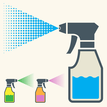 Cleaning spray sign or symbol, icon, vector illustrationのイラスト素材