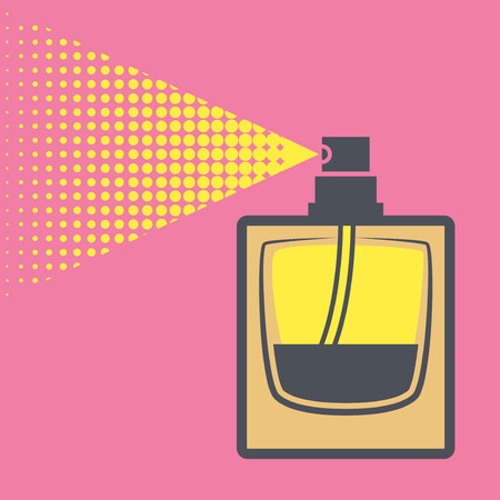 Perfume spray bottle icon sign or symbol, vector illustrationのイラスト素材