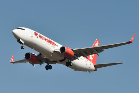 Vilnius, Lithuania - April 23: Corendon Airlines Boeing 737-800 airplane on April 23, 2019 in...