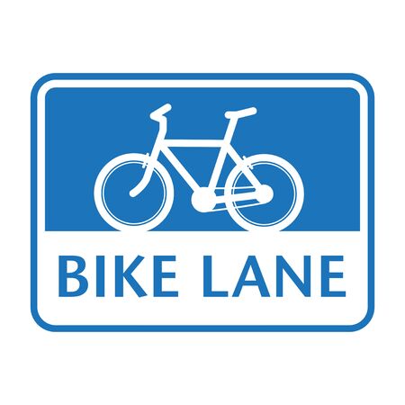 Bike Lane street sign, vector illustrationのイラスト素材