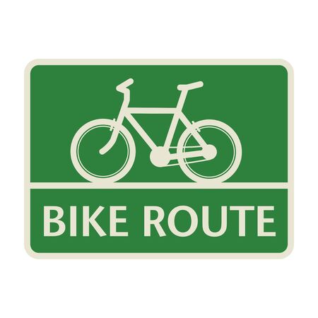 Bicycle Route Guide sign, vector illustrationのイラスト素材