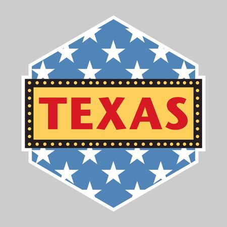 Texas State sign or badge, vector illustrationのイラスト素材