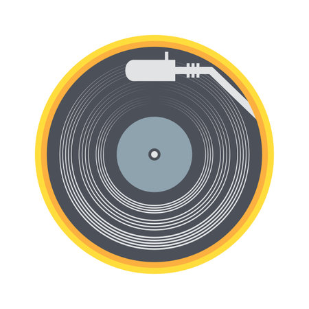 Turntable icon or sign, abstract vector illustrationのイラスト素材