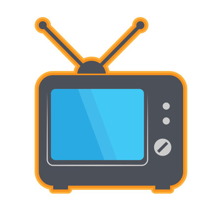 Retro vintage tv icon or sign, abstract vector illustrationのイラスト素材